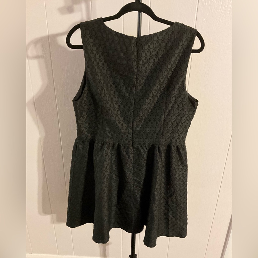Axyeh Black Textured Dress XL NWT Sleeveless Fit & Flare A-Line Cocktail - Picture 3 of 4